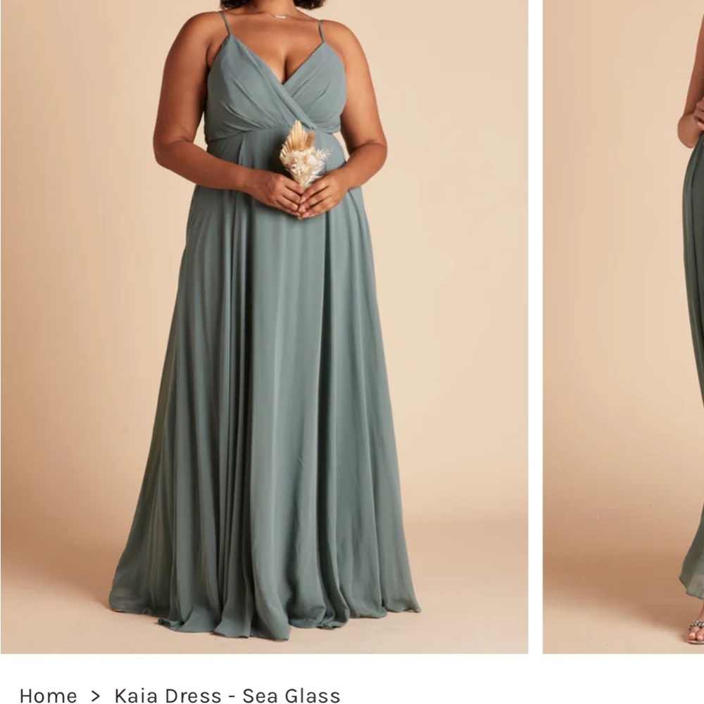 Birdy Grey Sage Green Maxi Gown with Spaghetti Straps for Wedding Guest